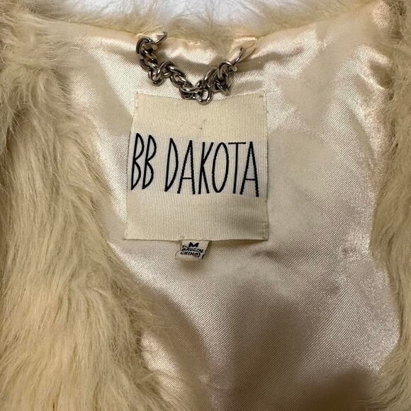 BB Dakota Size Medium Y2K Vintage Furry Vest - Picture 4 of 5
